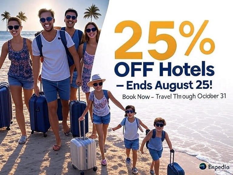Unlock 25% Off Hotels This August! Expedia’s Urgent End of Summer Sale Ends Soon